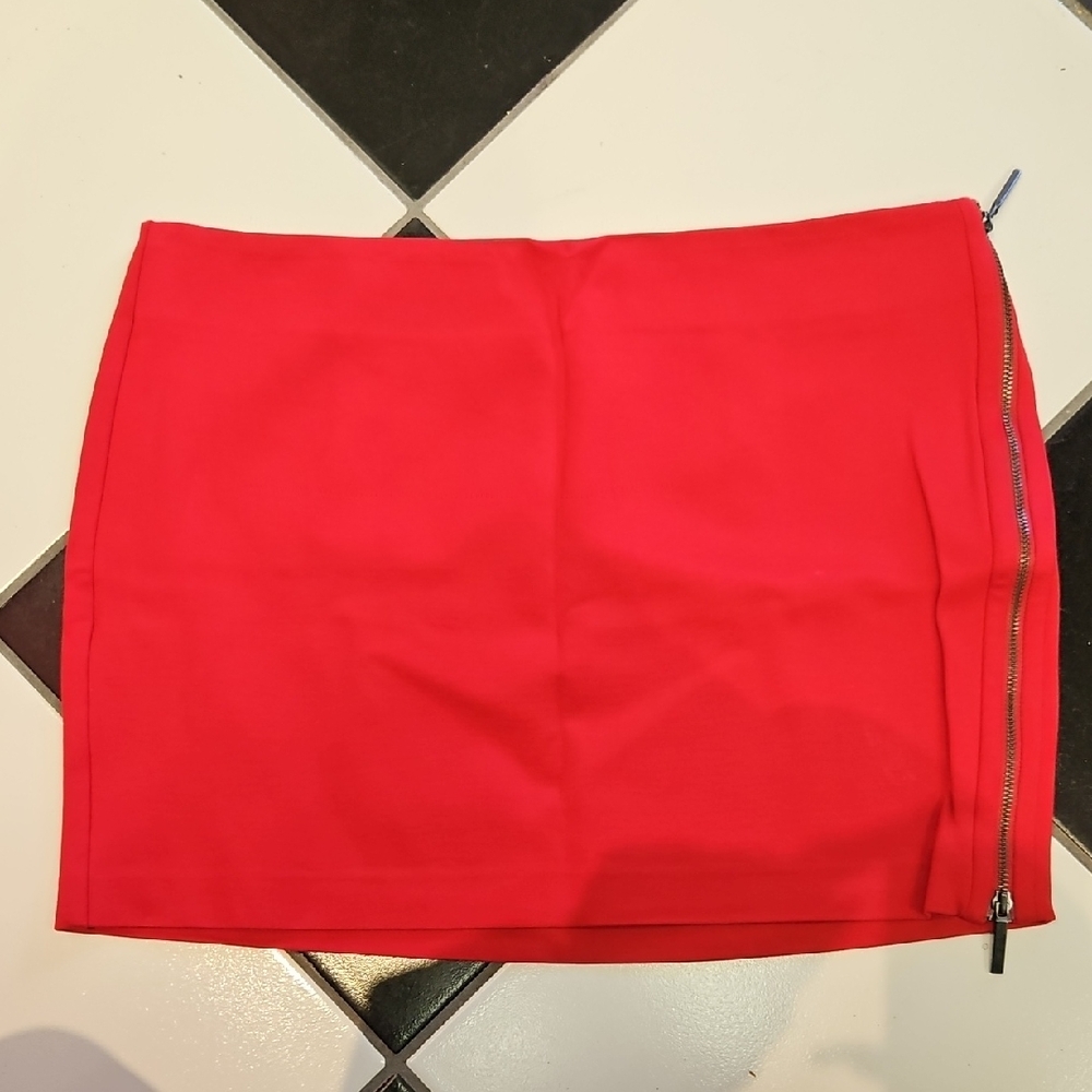 Armani Exchange Vibrant Red Mini Skirt